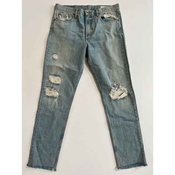 Rag & Bone Womens Union Pool Marilyn Distressed Jeans W1718K165UNI Size 31 - Picture 11 of 16